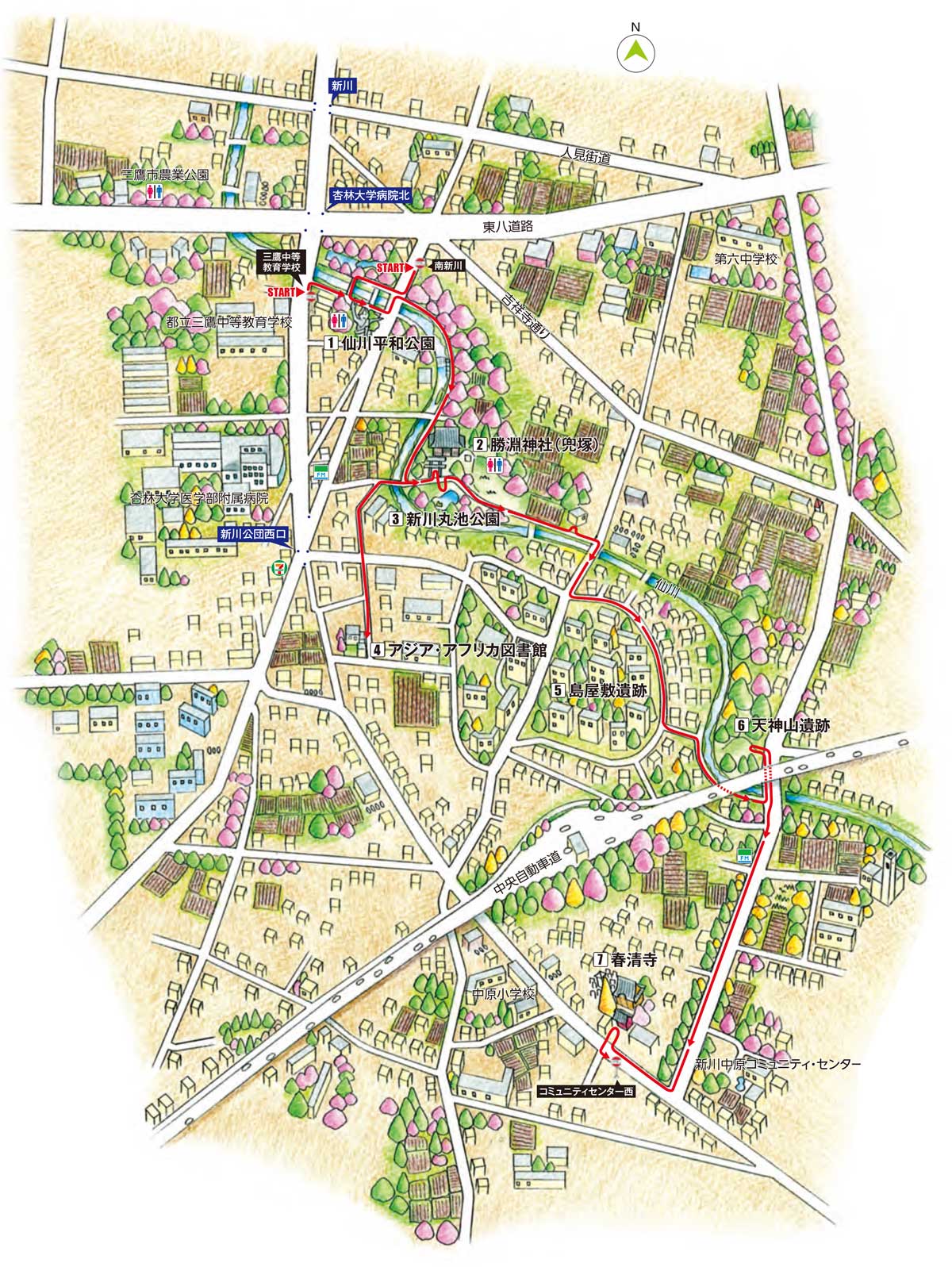 Mitaka Walking Map